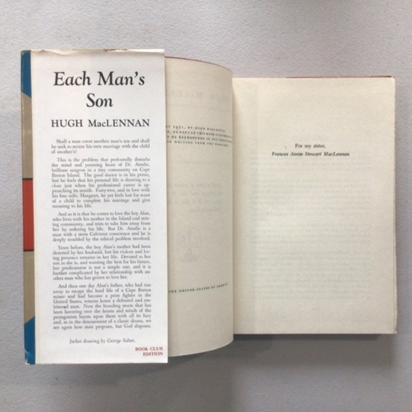 Each Man’s Son by Hugh MacLennan Vintage Hardcover Book - Picture 4 of 6